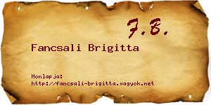 Fancsali Brigitta névjegykártya